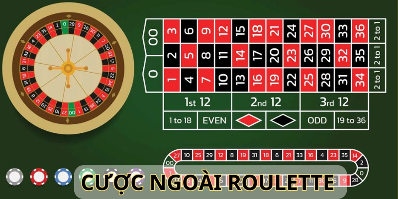 Đánh cược ngoài trong game Roulette Hubet dễ thắng hơn cược trong
